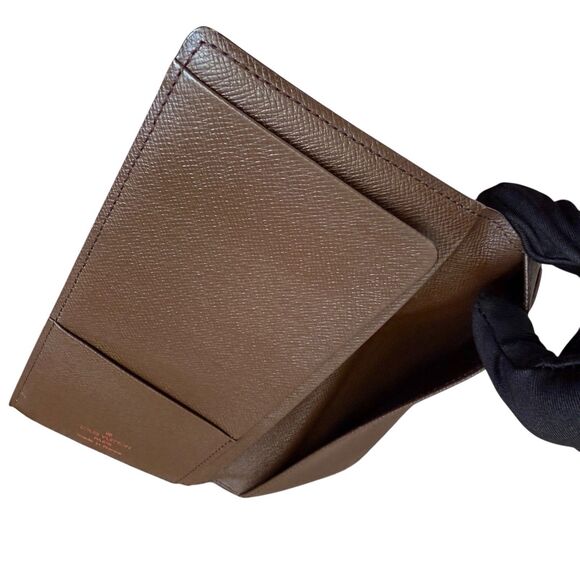 Louis Vuitton Men’s Damier Ebene Brown Long Card Holder Wallet Bifold With COA - Picture 5 of 8